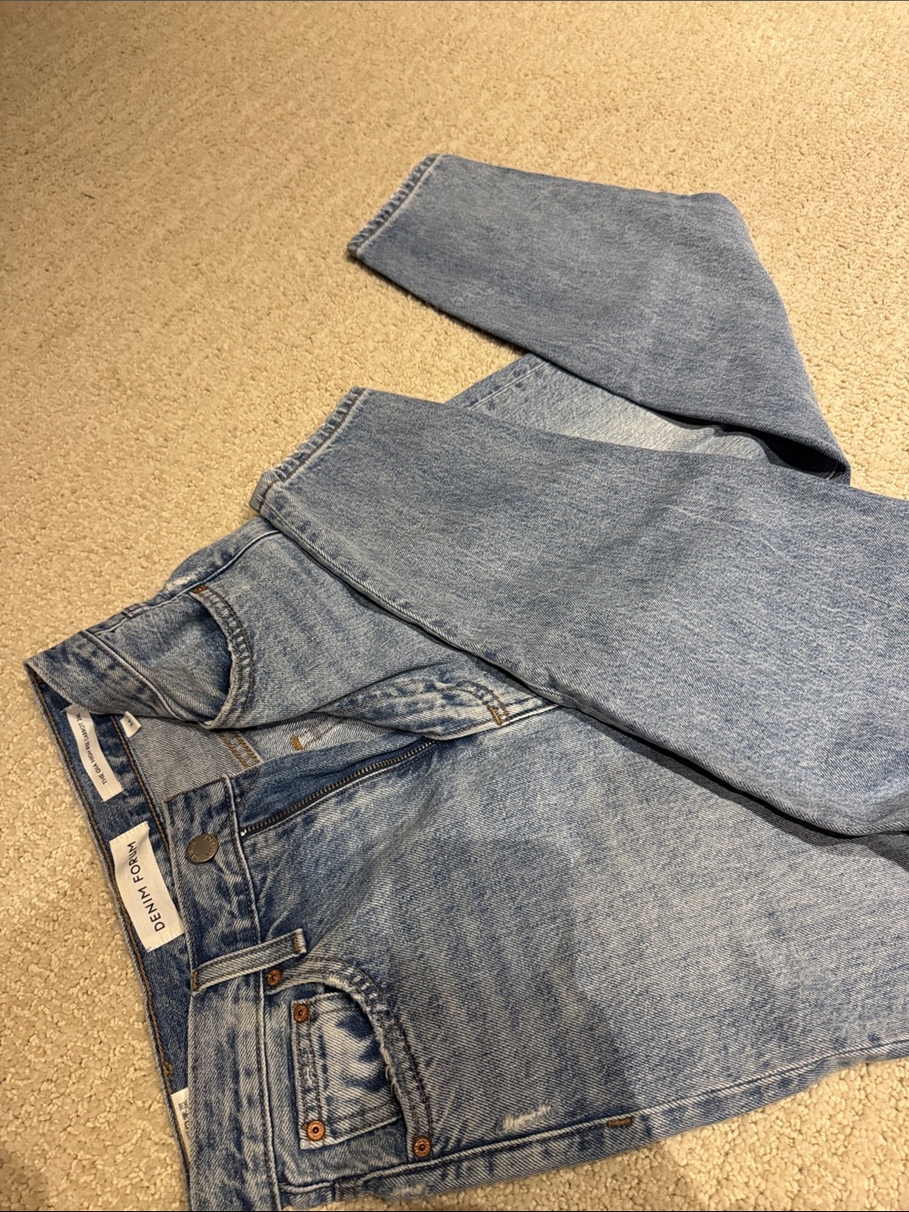 Denim Forum Classic Light Blue Gia High Rise Carrot 24 L Jeans